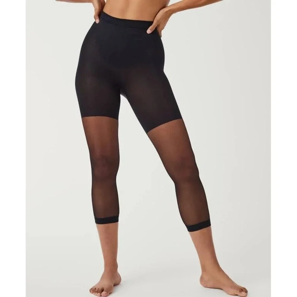 Y2K SPANX SARA BLAKELY Original Footless Bodyshaping Pantyhose Control Black A S